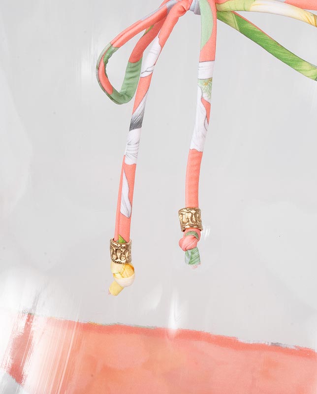 マクラメ編みバック 花柄 トライアングル水着 【LAULEA】