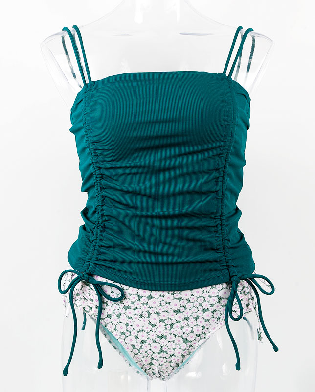 2way キャミトップ 小花柄ハイウエスト水着 Laulea Laulea オリジナル Laulea 水着 ラウレア水着の公式通販