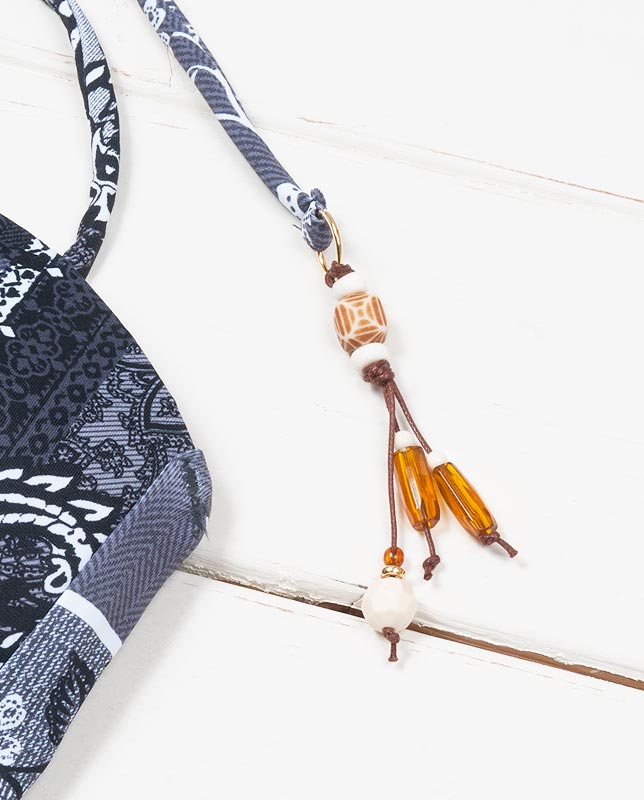 バンダナ柄バンドゥ＆ハイウエスト3点セット水着 【LAULEA】