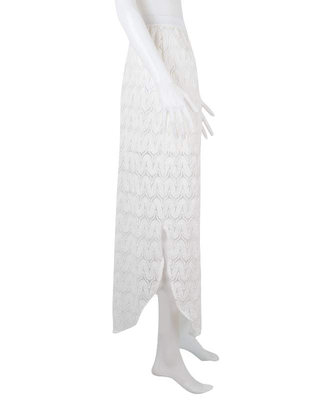【Morena Rosa】レースロングスカート 裾ラウンドタイプ スリット入りレースロングスカート 裾ラウンドタイプ Morena