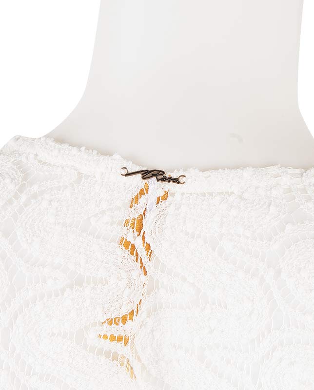 ベルト付きショート丈レースガウン Morena Rosa