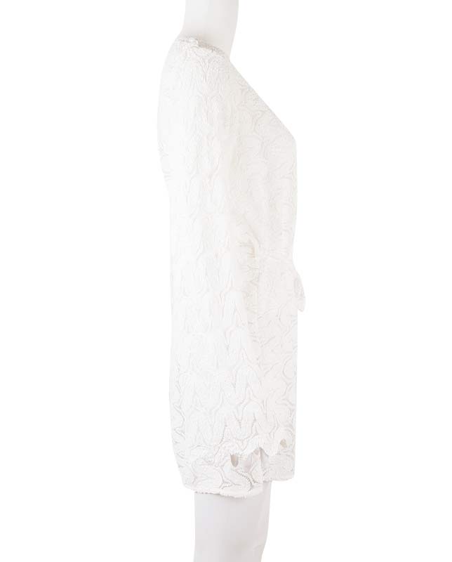 ベルト付きショート丈レースガウン Morena Rosa