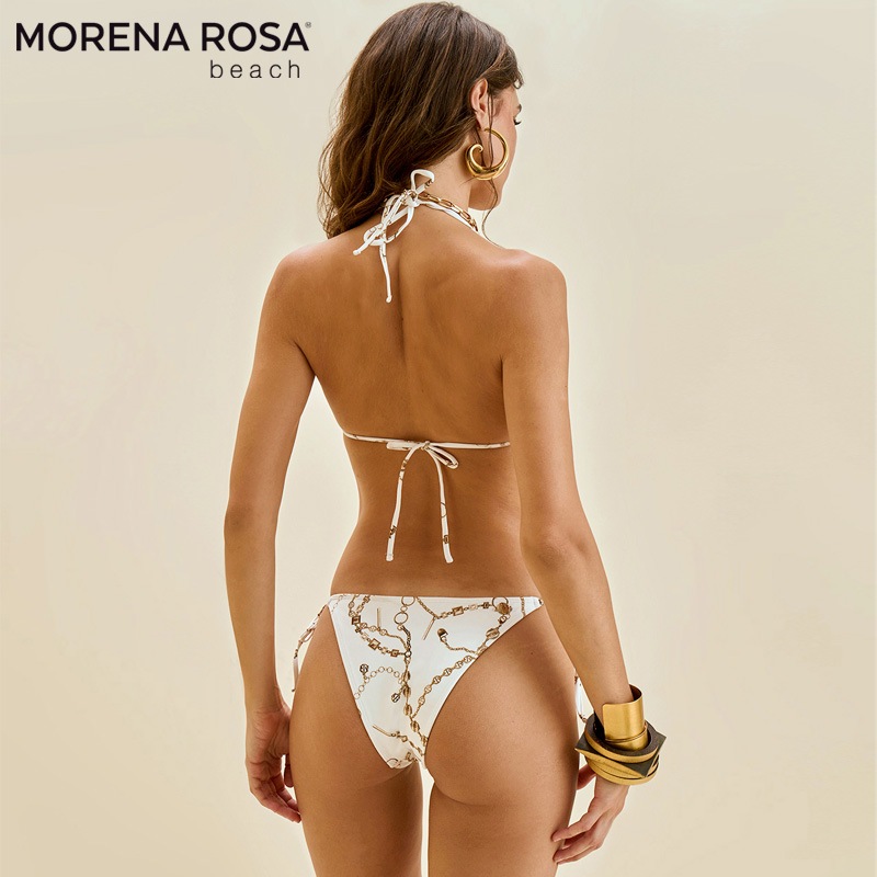 Morena Rosa モレナローザ ストーンビジュー付きチェーン柄トライアングル水着 ブラジリアンビキニ