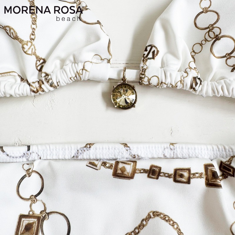 Morena Rosa モレナローザ ストーンビジュー付きチェーン柄トライアングル水着 ブラジリアンビキニ