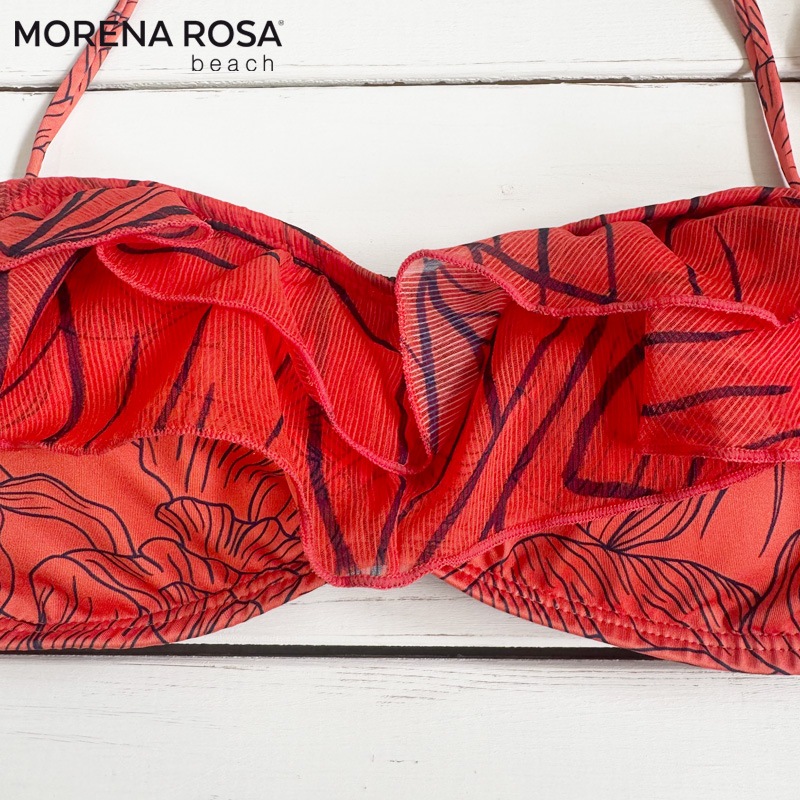 Morena Rosa モレナローザ ボタニカル柄フリルバンドゥ水着 ブラジリアンビキニ
