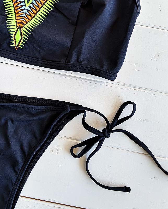 エスニック刺繍ハーフトップ&三角水着3点セット Morena Rosa