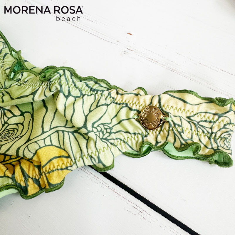 Morena Rosa モレナローザ ストーンビジュー付きボタニカルフラワー柄トライアングル水着 ブラジリアンビキニ