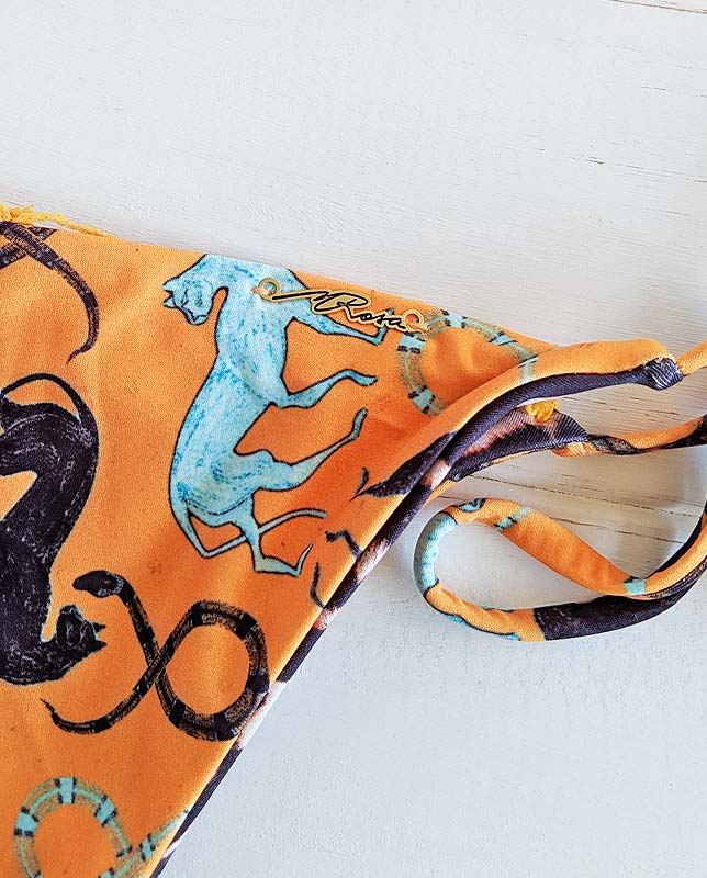 リバーシブル三角水着 レオパード×エジプト柄 Morena Rosa