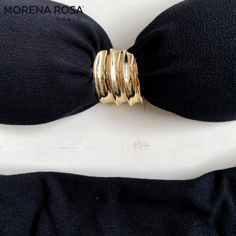 Morena Rosa モレナローザ ゴールドメタルビジュー ブラックバンドゥ水着 ブラジリアンビキニ