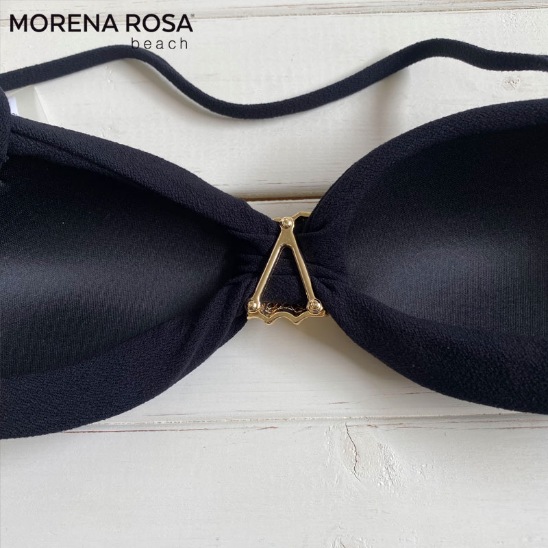 Morena Rosa モレナローザ ゴールドメタルビジュー ブラックバンドゥ水着 ブラジリアンビキニ