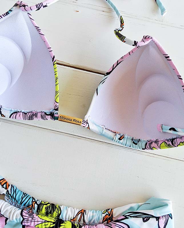 パステル大花柄プッシュパッド水着 Morena Rosa