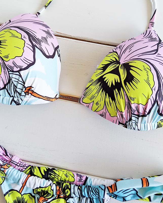 パステル大花柄プッシュパッド水着 Morena Rosa