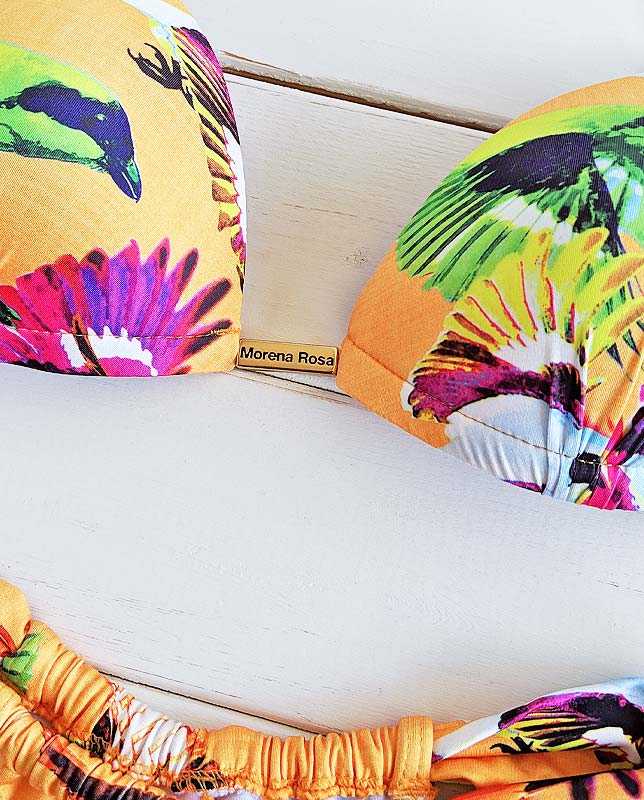 Beija Flor柄プッシュパッド水着  Morena Rosa