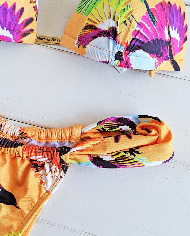 Beija Flor柄プッシュパッド水着  Morena Rosa