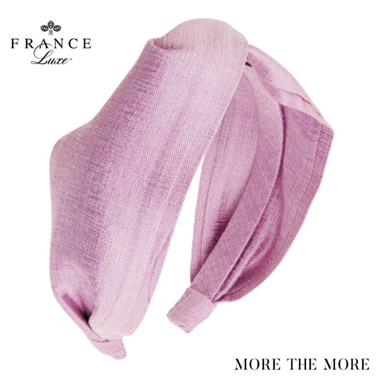 フランスラックス ツイスト スカーフ ヘッドバンド(シルク マトカ ラベンダー)