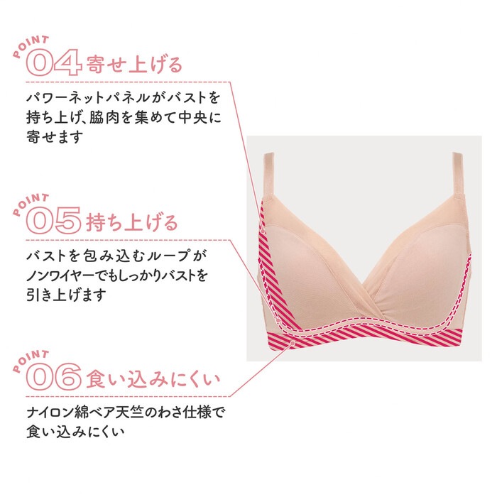 ブラデリス すっきり楽ちん綿混ブラ