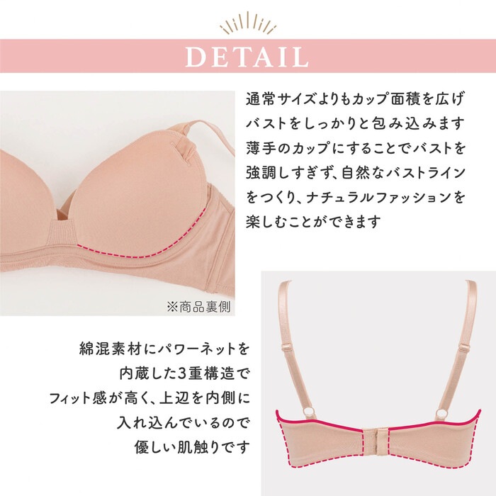 ブラデリス すっきり楽ちん綿混ブラ