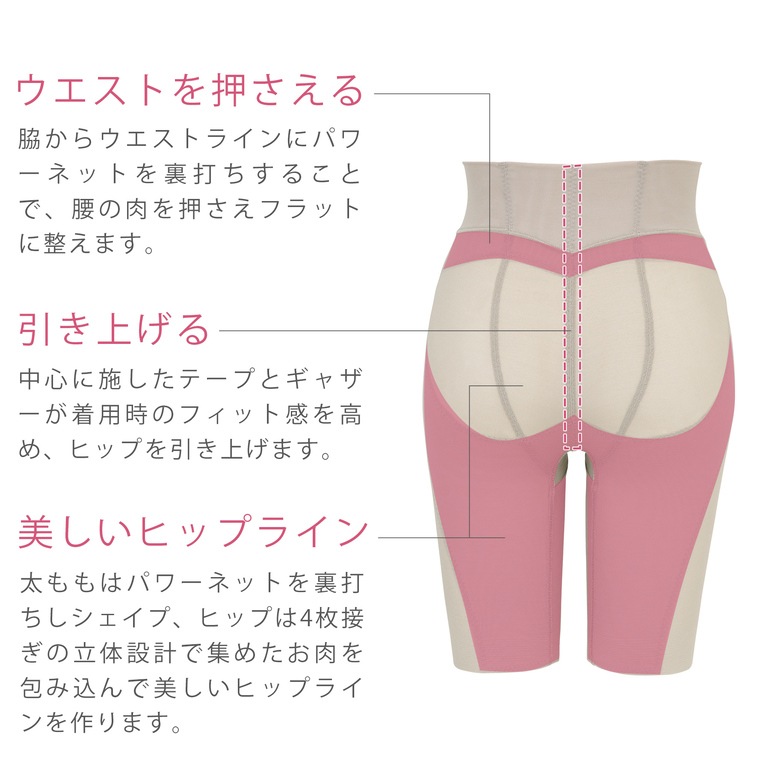 ブラデリス きゅっと レーシー ヒップアップ ガードル 23