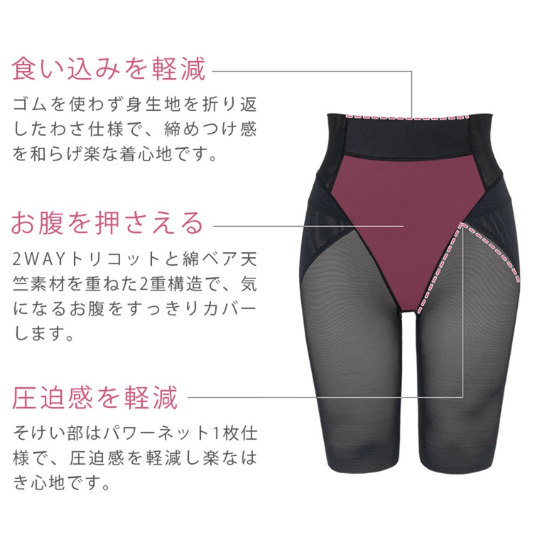 ブラデリス きゅっと ヒップアップ ガードル 23 サテン