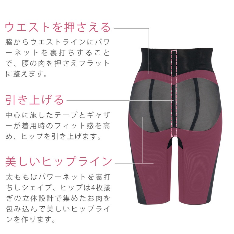 ブラデリス きゅっと ヒップアップ ガードル 23 サテン