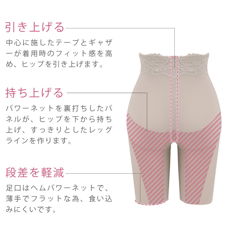 ブラデリス おしりPライン レーシー ロングショーツ 23