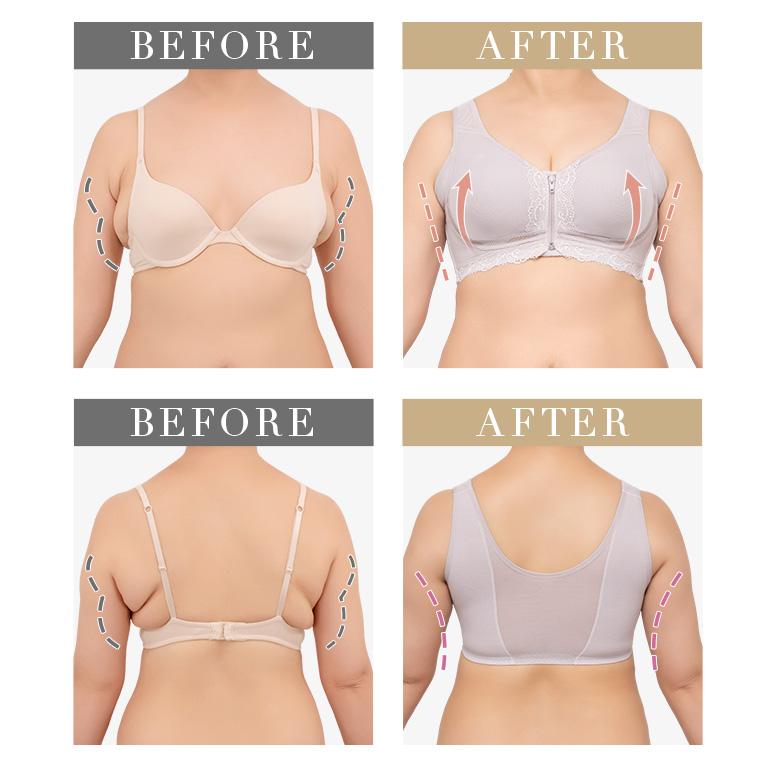 ブラデリスニューヨーク BRNYピース すらっと細く見えるフロントファスナーブラ レースタイプ