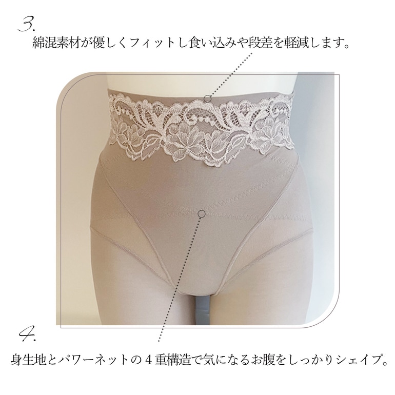 BRADELIS NEWYORK peace ブラデリス 綿混ハイブリッドシェイプアップガードル