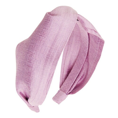 フランスラックス ツイスト スカーフ ヘッドバンド(シルク マトカ ラベンダー)