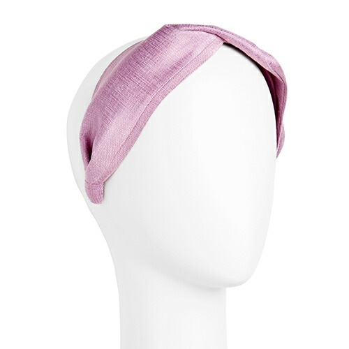 フランスラックス ツイスト スカーフ ヘッドバンド(シルク マトカ ラベンダー)