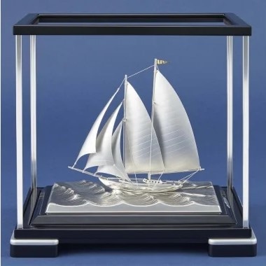 武比古 銀製 ヨット スクーナー 4号 ソリッドケース | 銀製品,武比古