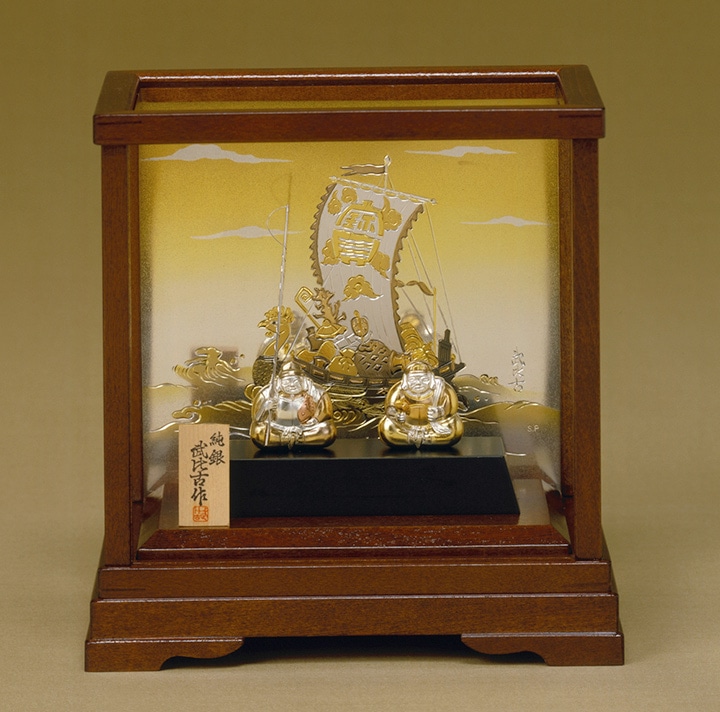 武比古 純銀 恵比須 大黒天 5号 | 銀製品,純銀製置物,恵比寿