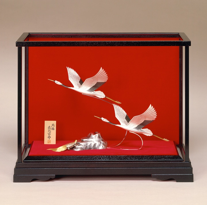 純銀 総重量135.6g 武比古作 純銀 鶴6号(2羽) 純銀飾りのみ 純銀 総重量135.6g 武比古作 純銀 鶴6号(2羽) 純銀飾りのみ