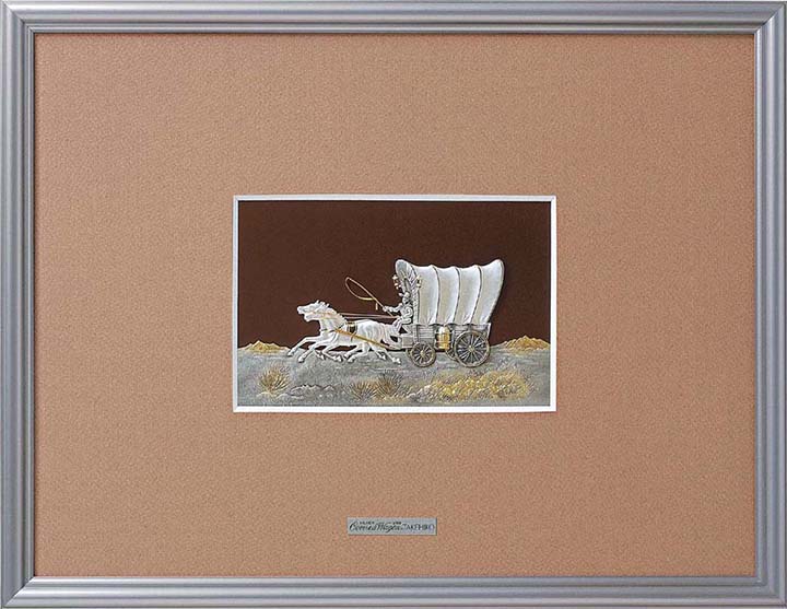 武比古 純銀 金属額 幌馬車 4号 | 銀製品,武比古 | 森銀器製作所公式