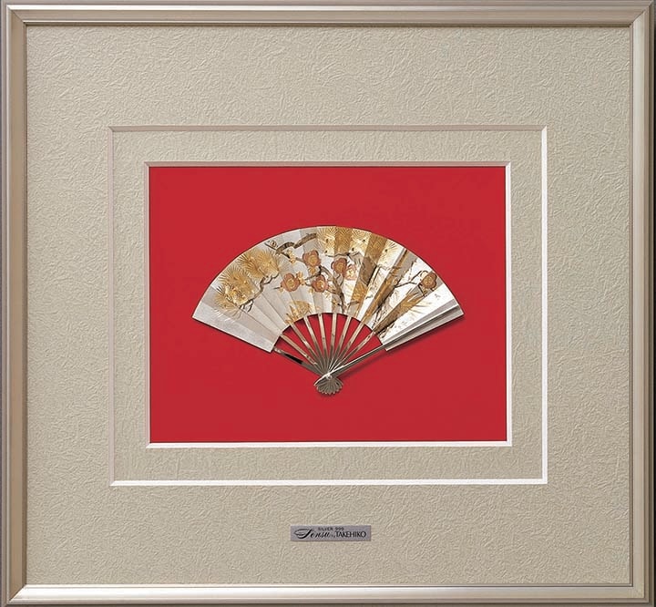 武比古作 純銀扇 松竹梅 5号 武比古作 純銀 扇 純銀 扇 5号(四君子) -