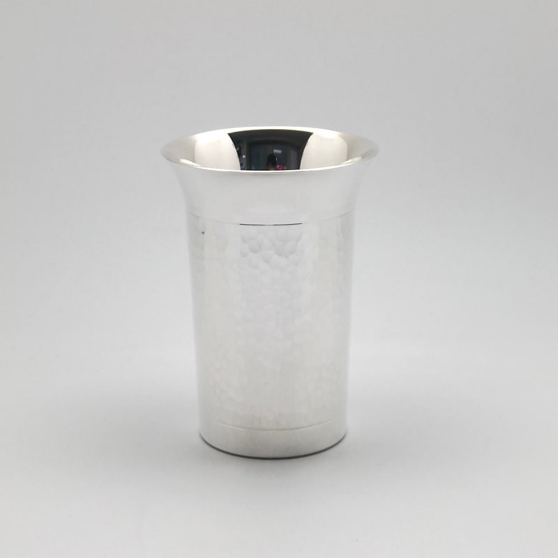 純銀 一口ビア 鎚目 磨き仕上げ | 銀製品,酒器 | 森銀器製作所公式