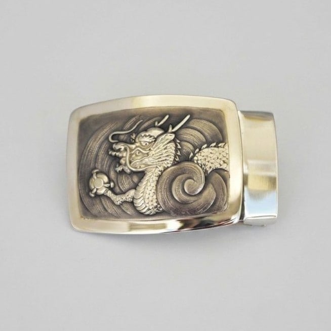 銀製 バックル（龍） ベルト幅35㎜ | 銀製品,小物 | 森銀器製作所