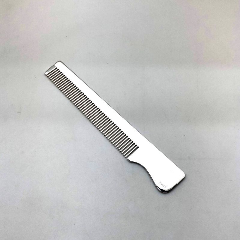 【純銀】足銀999 銀櫛 装飾 飾り櫛 重さ約43.4g 蓮と鯉の純銀櫛 – 日本の美意識と伝統を象徴した髪飾りK101