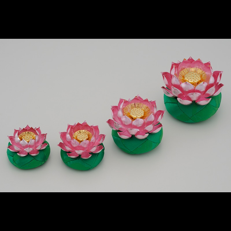 美品✨光則 純銀製仏花　蓮飾り（ピンク）1.7号　仏具　おりん　純金仕立て 光則 純銀 蓮飾り（ピンク）2.5号 | すべての商品 | 森銀器製作所公式