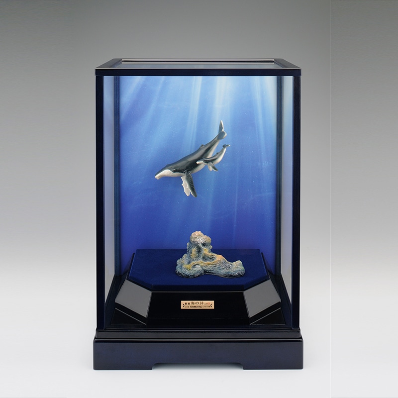 光則 銀製 海の詩＜ザトウクジラ親子＞ | 銀製品,光則 | 森銀器製作所