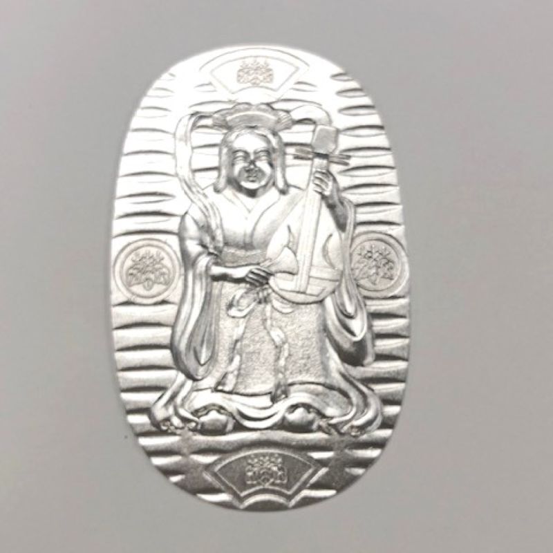 純銀製 小判 七福神「弁財天」 | 銀製品,贈答品 | 森銀器製作所公式