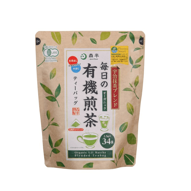 森半 <ティーバッグ> 毎日の有機煎茶 [2.5g×34袋]