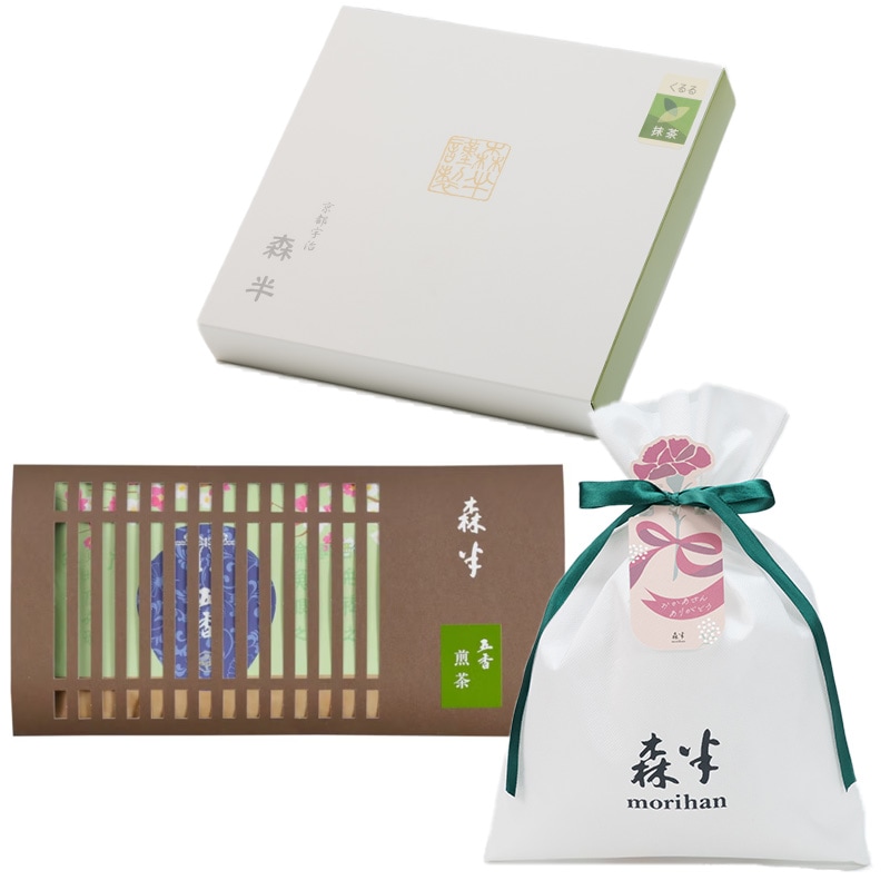 森半 母の日ギフトセットC [ 抹茶くるる(10本入)＆五香(ごこう) 煎茶