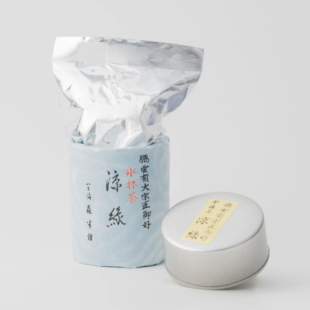 森半 鵬雲斎大宗匠御好 氷抹茶 涼緑(すずみどり) [30g缶入り] | 抹茶