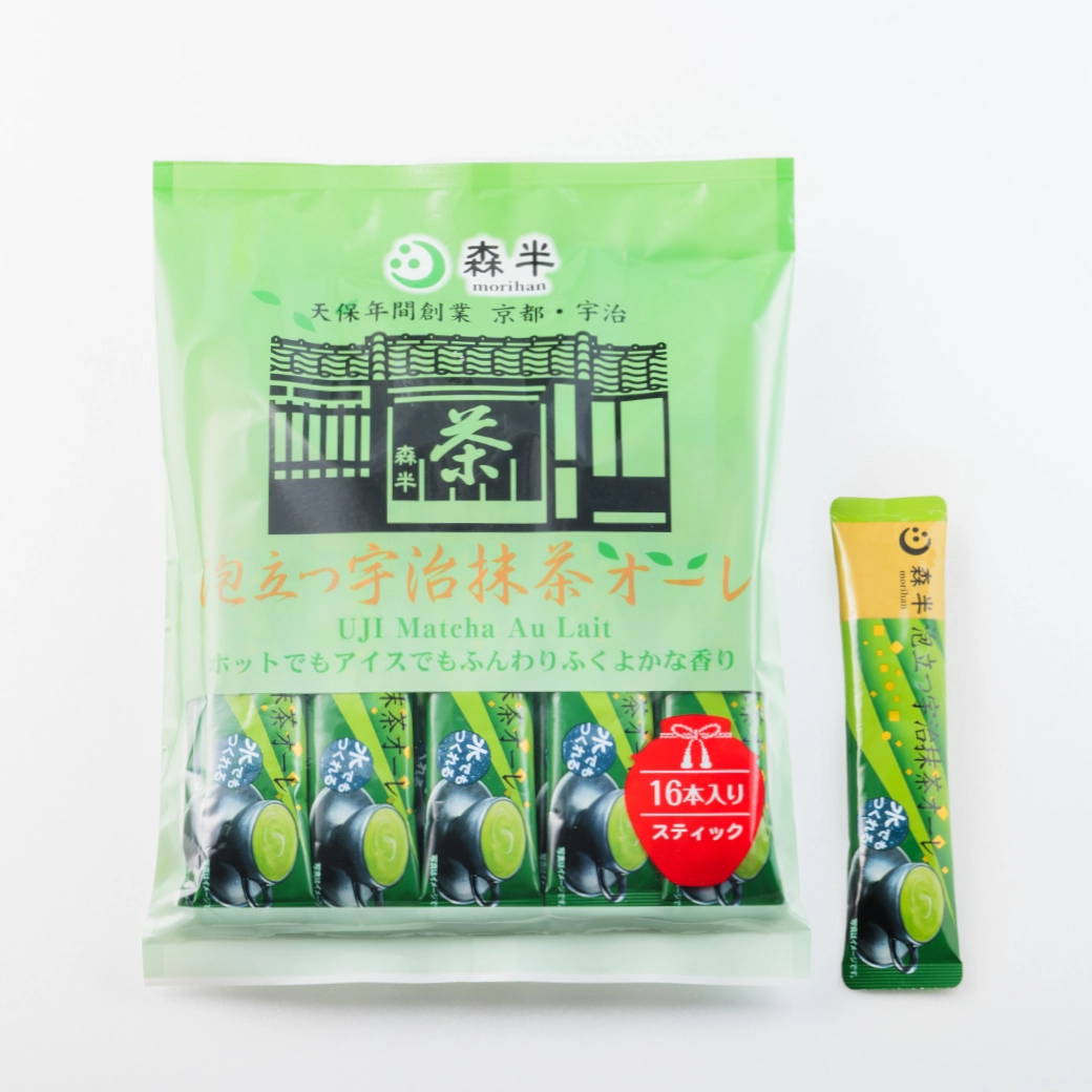 【容量変更】森半 <スティック>泡立つ抹茶オーレ [16本入り]