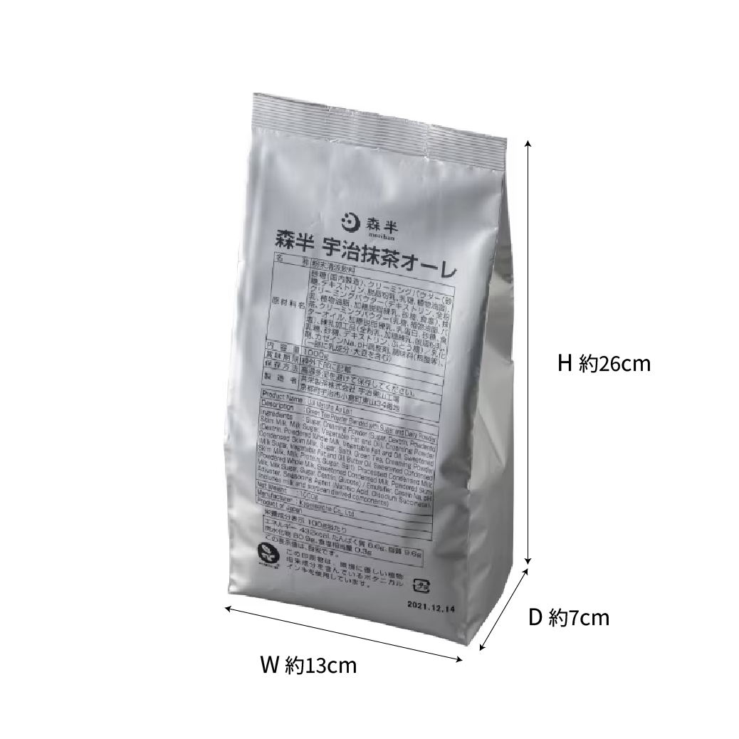 (オリジナル・抹茶)★【フォロー割・短期リピート割特価】 森半 泡立つ抹茶オーレ [1kg袋入り] | ラテ・インスタント | 森半