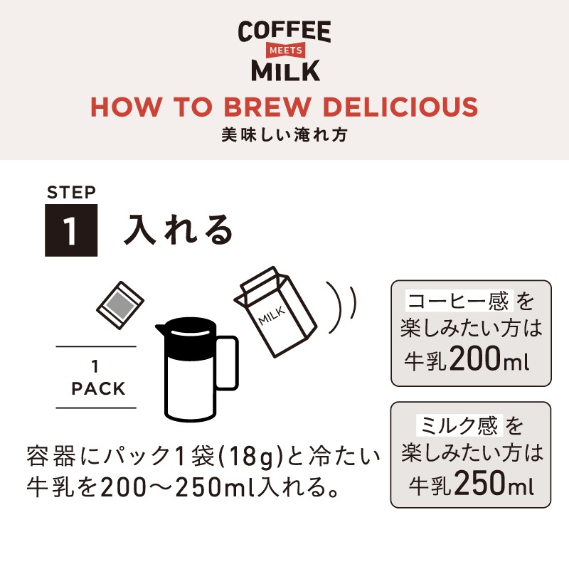 KFK(カフカ) <スタンドパック> COFFEE MEETS MILK シャキッソ [18g×6P]