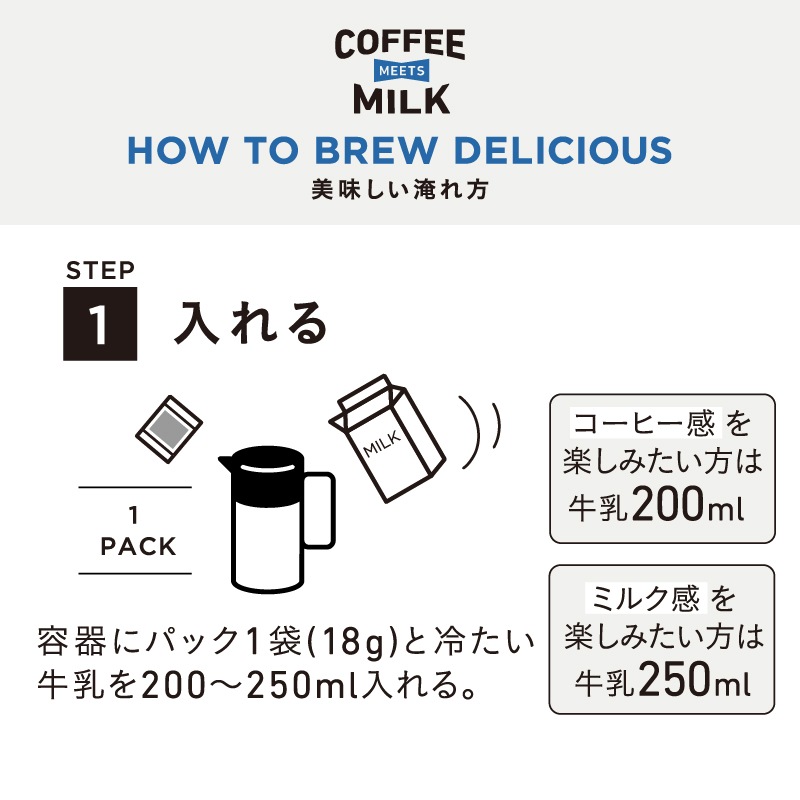 KFK(カフカ)  <スタンドパック> COFFEE MEETS MILK カフェインレス ホンジュラス [18g×6P]