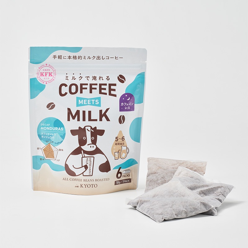 KFK(カフカ)  <スタンドパック> COFFEE MEETS MILK カフェインレス ホンジュラス [18g×6P]