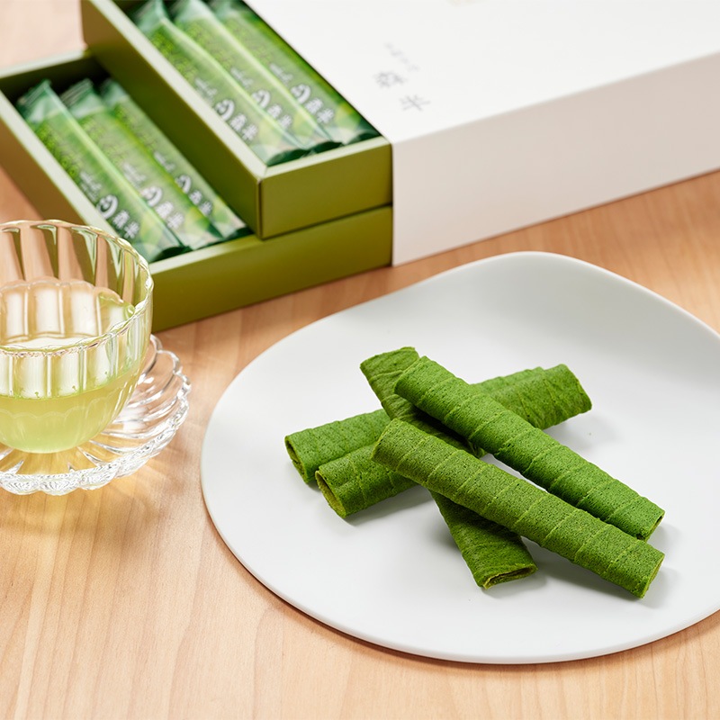 森半 薄焼きロールクレープ 抹茶くるる [20本入り]