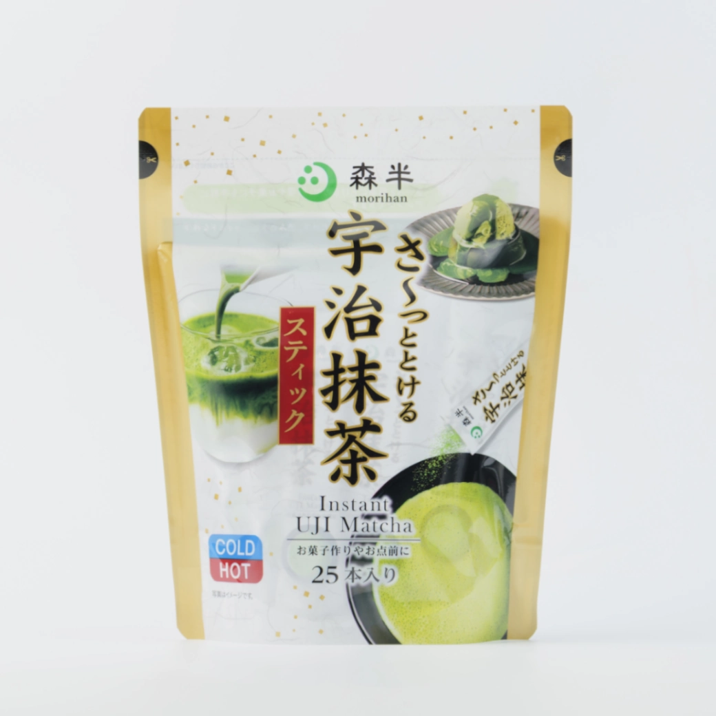 森半 父の日ギフトセットB [さ～っととける宇治抹茶スティック (25本入り)＆森半 オリジナル水出しボトル]